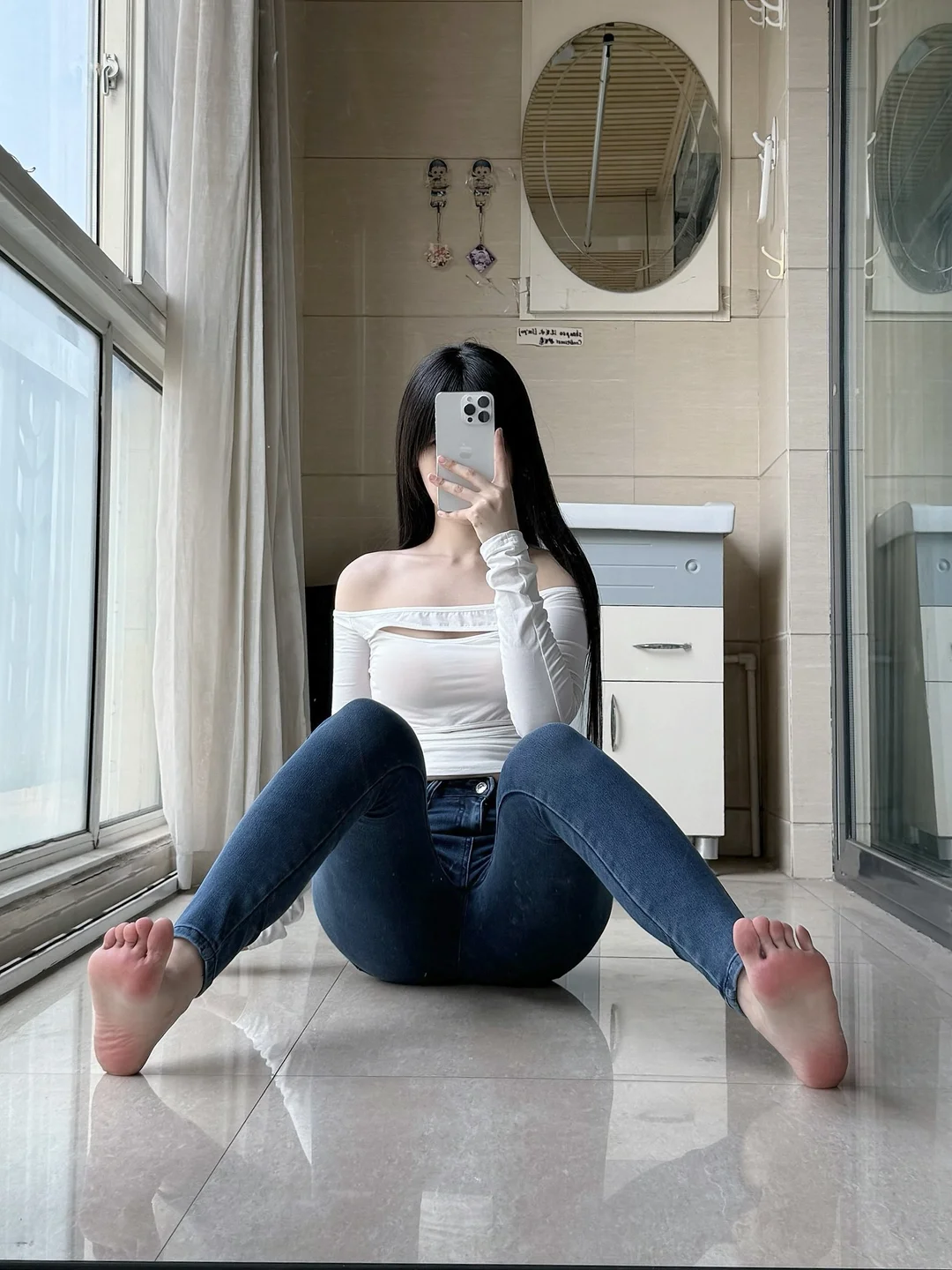 不可爱羚 – 牛仔裤 [28P,7V-1.1GGB] tg@simisebaisi 【丝足阁】017.webp